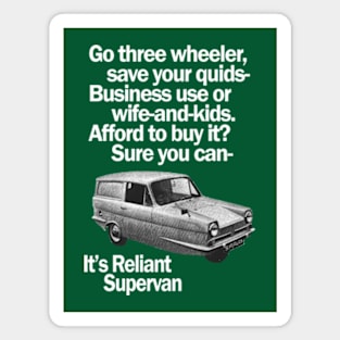 RELIANT SUPERVAN - advert Magnet